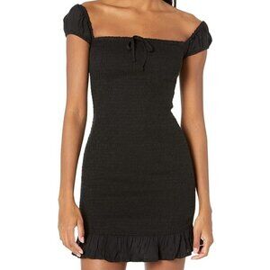 Roxy Sway With It Smocked Off-the-Shoulder Mini Dress – Black​​